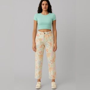 Lauren Ralph Lauren Pastel Floral Straight Leg Jeans